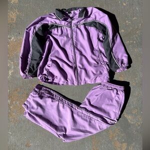 Large Cheetah purple and grey tracksuit